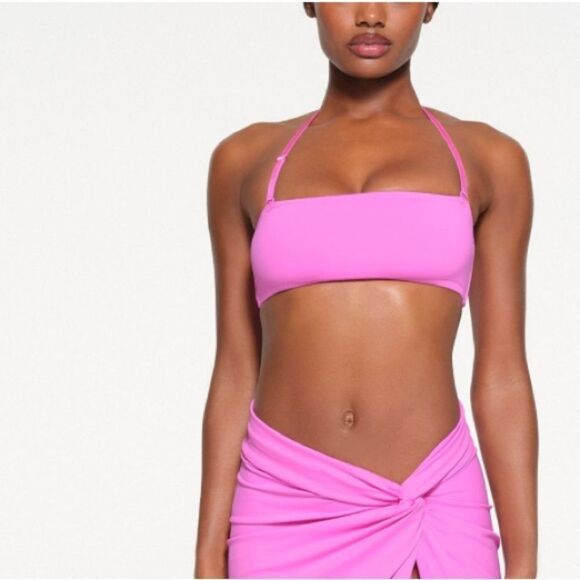 NWT SKIMS recycled bandeau bikini top S - Picture 1 of 4